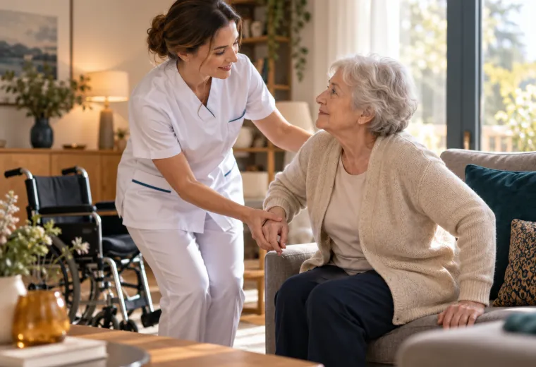 Soins infirmiers à domicile pour personne à mobilité réduite
